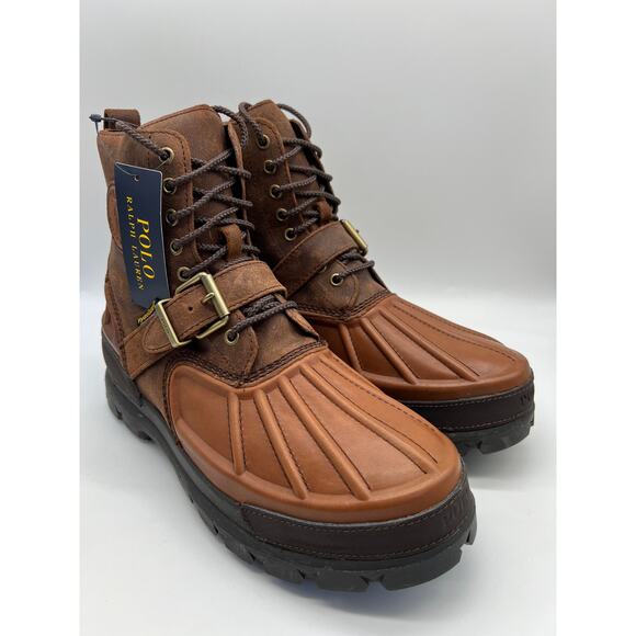 Polo Ralph Lauren Oslo High Waterproof Leather Suede Boots Men's Size 10.5D - Picture 11 of 11